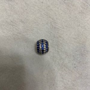 Blue stones and crystal pandora bracelet charm